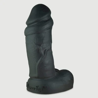 Fat Boy Platinum Silicona Consolador Realista Grande Con Bolas 25,4 cm - Negro