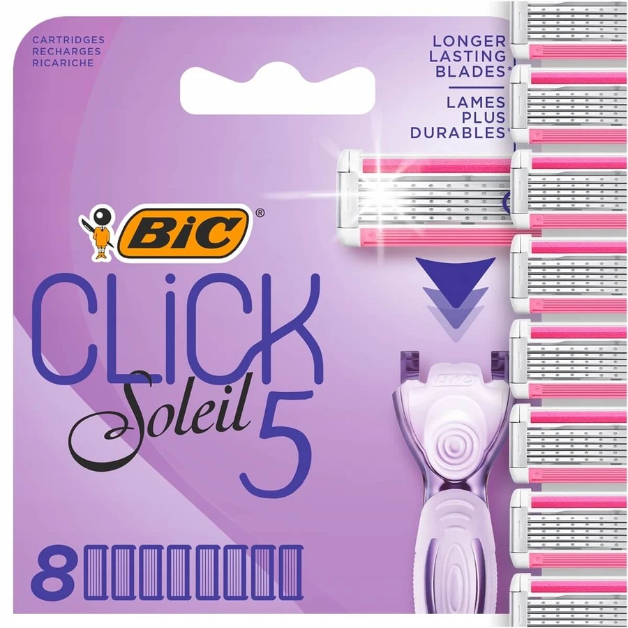 Bic Click Soleil 5 Ersatz-Rasierklingen 8 Stück