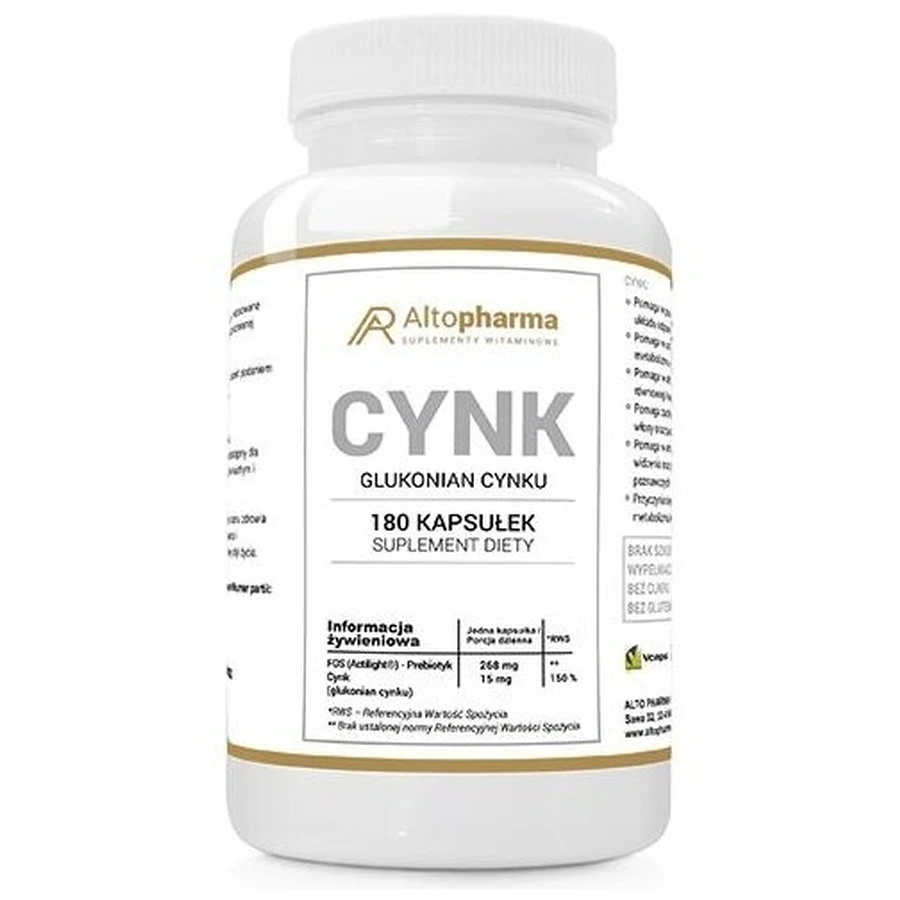 Altopharma Zink 15mg Zinkgluconat + Prebiotikum 180 ...