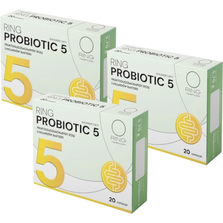 Ring Probiotic 5 20 capsules Multi-pack x 3