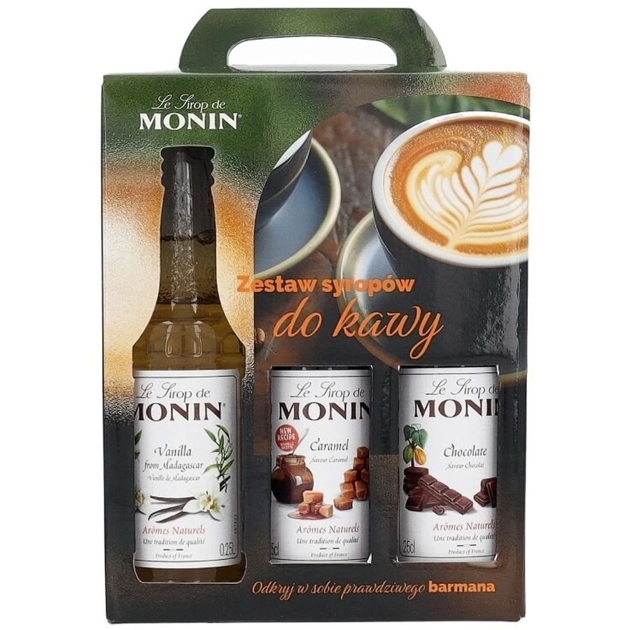 Monin Coffee Maxi Set 3 x 250 ml set de café