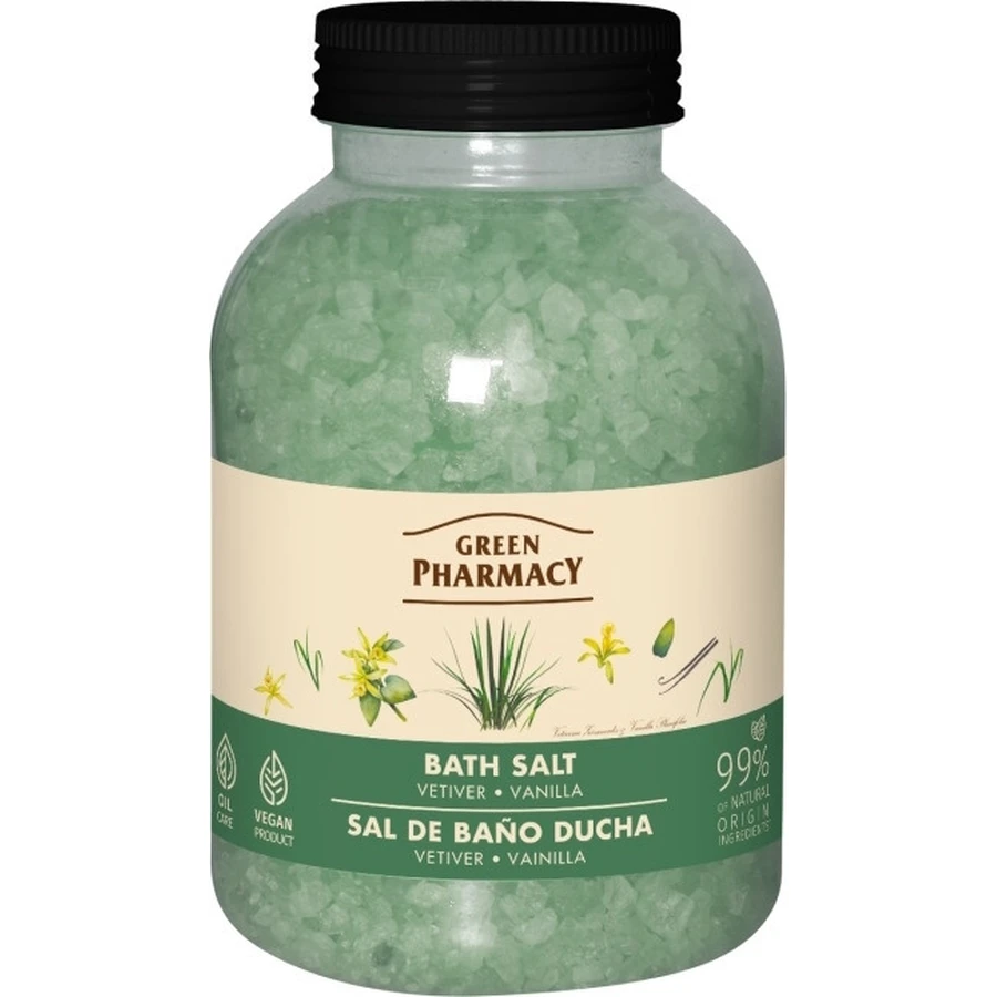 Green Pharmacy Sal de baño de vetiver y vainilla 1 kg