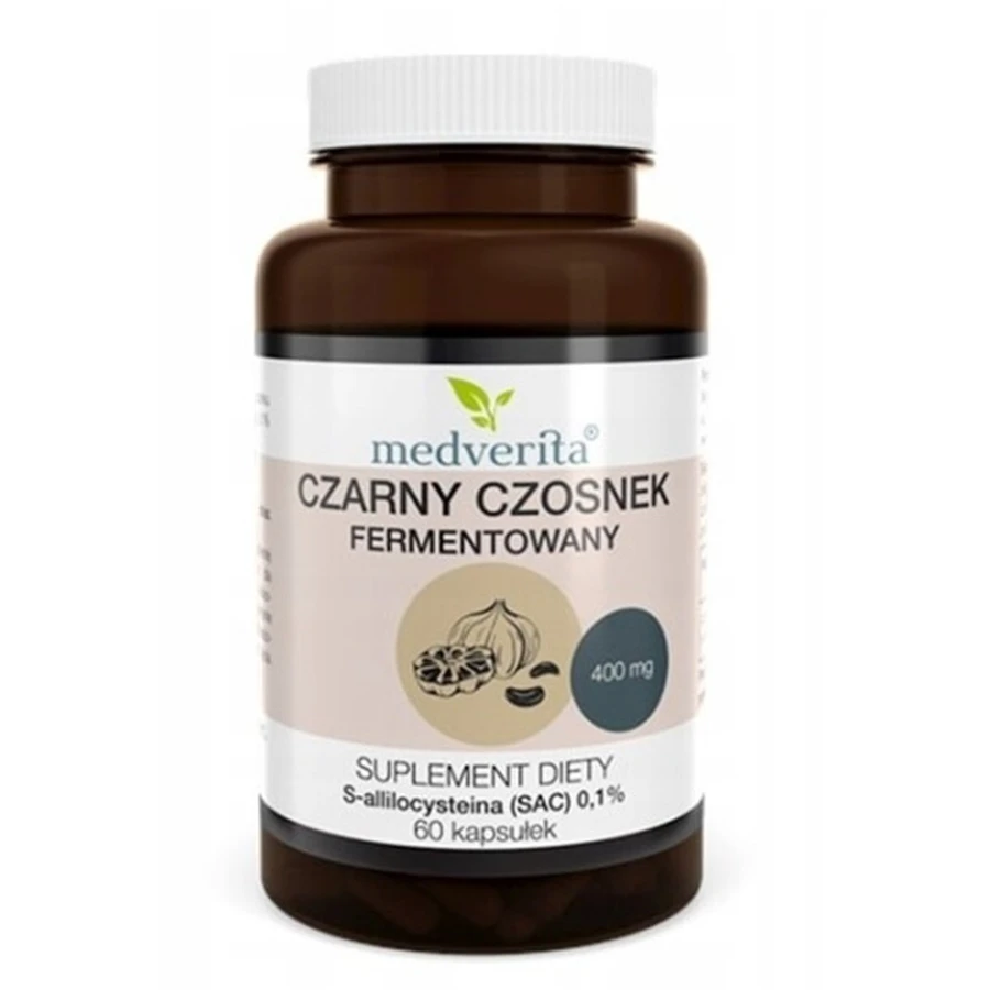 Meverita Czarny czosnek 400 mg 60 kapsułek: ceny i cechy