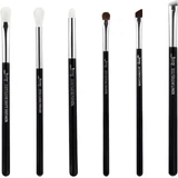 Jessup Black/Silver Mix Hair Brush Set of 6 Brushes