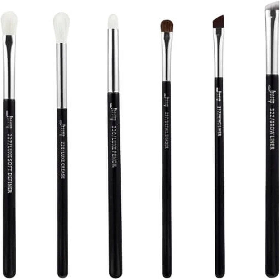 Jessup Black/Silver Mix Haarbürste 6er Set Bürsten