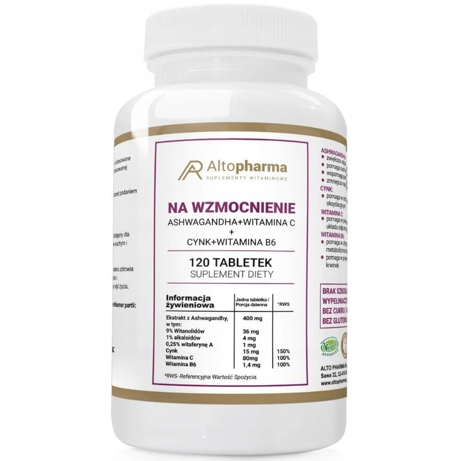 Altopharma Para Fortalecer Ashwagandha + Vitamina C + Zinc + ...
