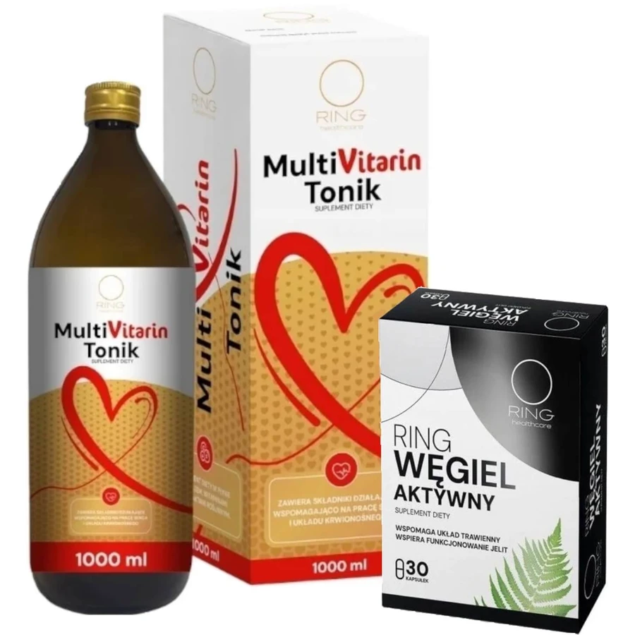 Anillo Carbón Activado 30 cápsulas + Anillo Tónico MultiVitarina 1 ...