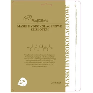Purederm Hydrocollagen hoja máscaras con oro 25 ...