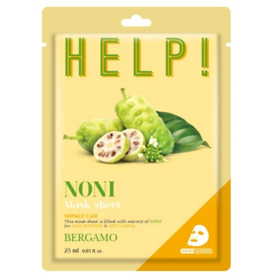 Bergamo Help Masque en feuille apaisant au mûrier indien 25 ml
