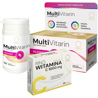 Ring Vitamin C 1000 mg 60 capsules + Ring MultiVitarin for ...