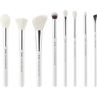 Jessup White/Silver Mix Hair Brush Set Pinceles para ojos 8 pcs.