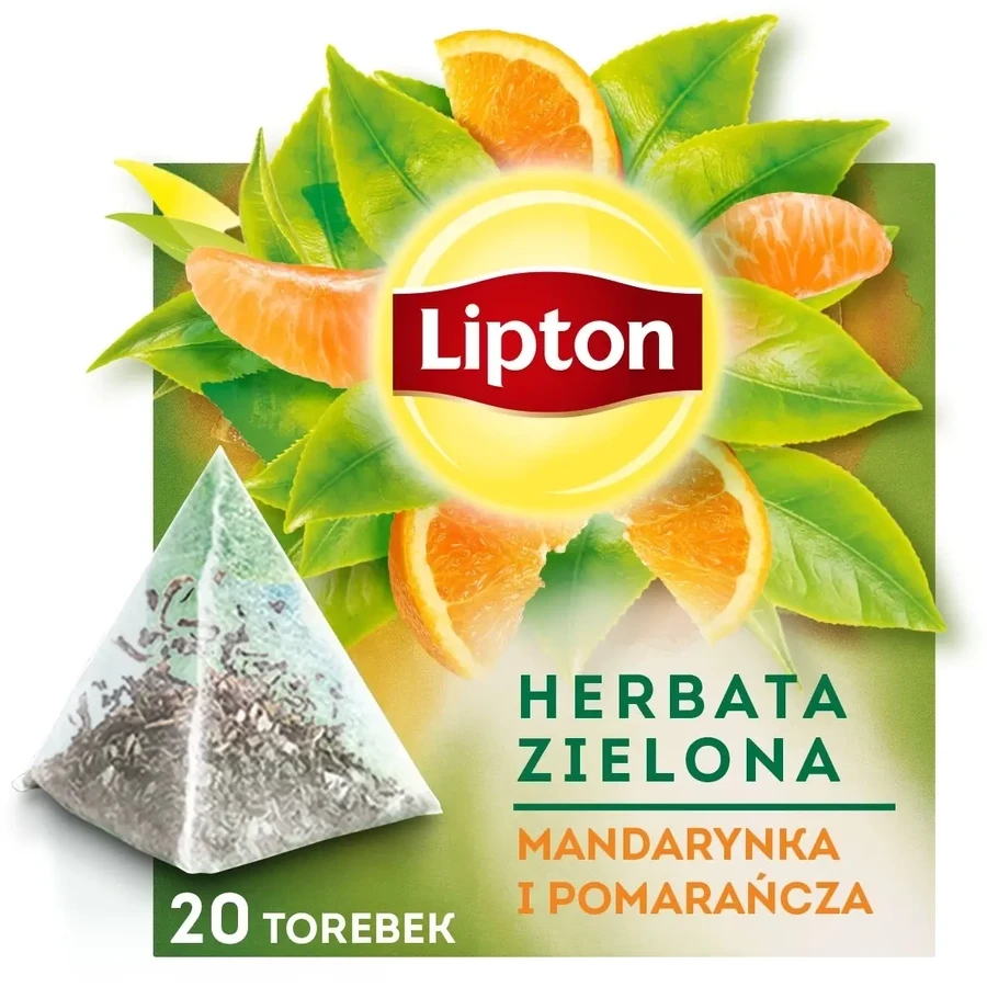 Lipton té verde Mandarina y Naranja pirámide 20 ...