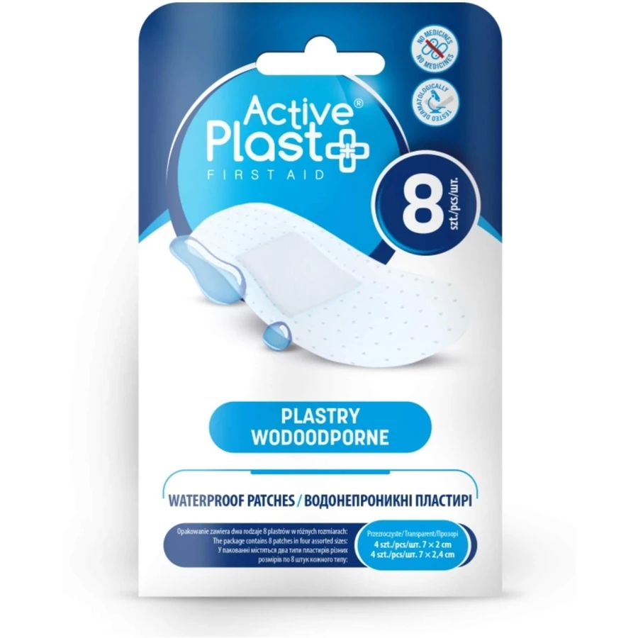 ActivePlast Erste-Hilfe-Pflaster, wasserfest, 8 Stück.