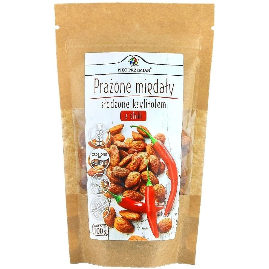 Five Transformations Roasted Almonds with Xylitol and Chilli 100 g