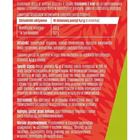 WK DZIK Creatine Pro Strawberry- Kiwi 369 g
