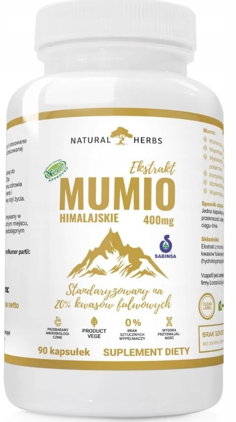 Altopharma Himalayan Mumio Extract 400 mg 90 capsules.