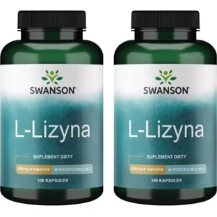 Swanson L-Lysin 500mg 100 Kapseln Mehrfachpackung x 2