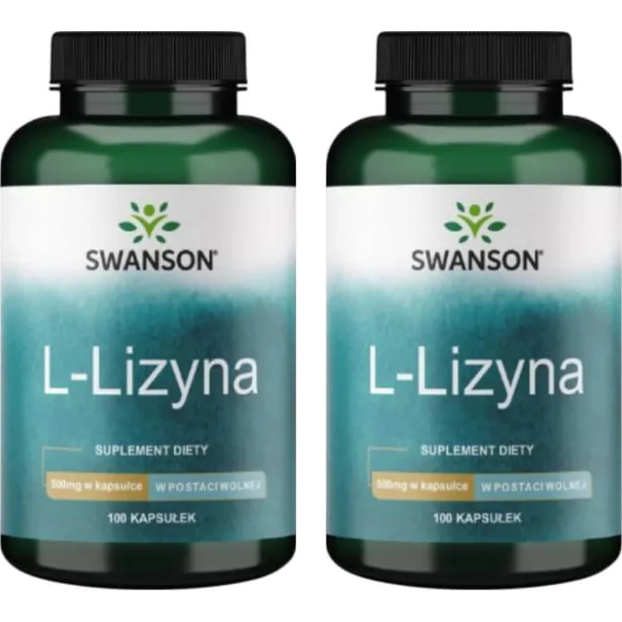 Swanson L-Lysin 500mg 100 Kapseln Mehrfachpackung x 2