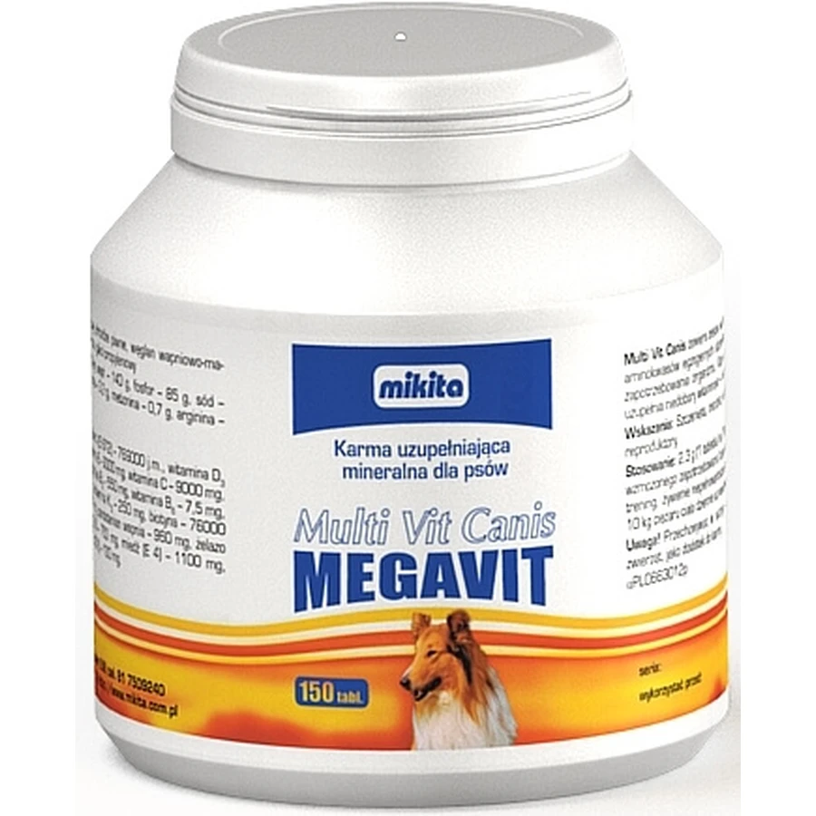 MIKITA MULTI VIT CANIS MEGAVIT 150 TABLETS