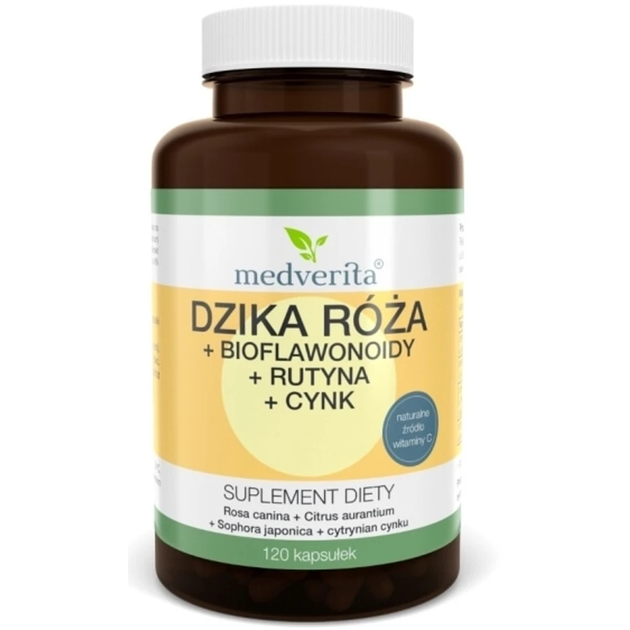 Medverita Wilde Roos+Bioflavonoïden+Rutine+Cinek 120 capsules