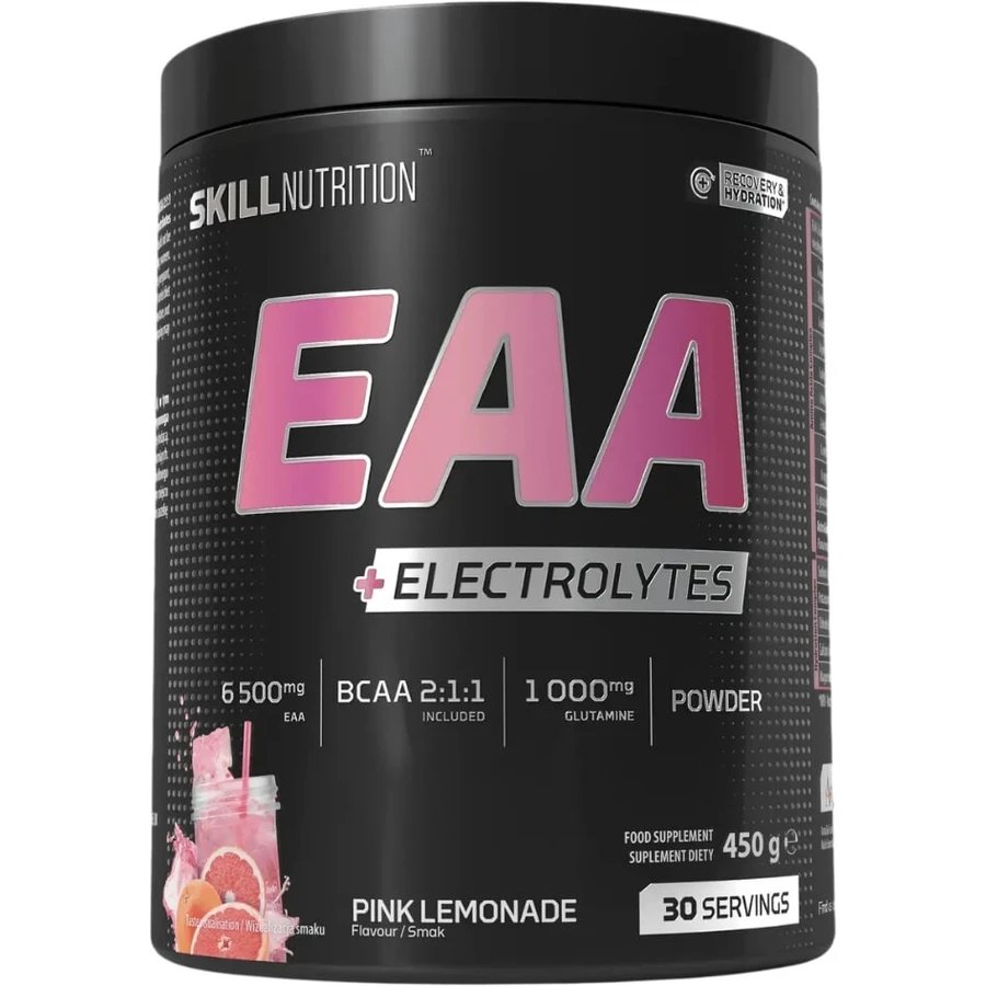 Skill Nutrition EAA + Eleketrolytes flavored with pink ...