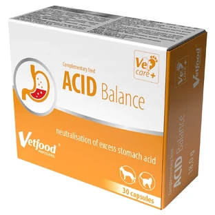 VETFOOD Acid Balance Für die Verdauung von Hund und Katze 30 Kapseln.