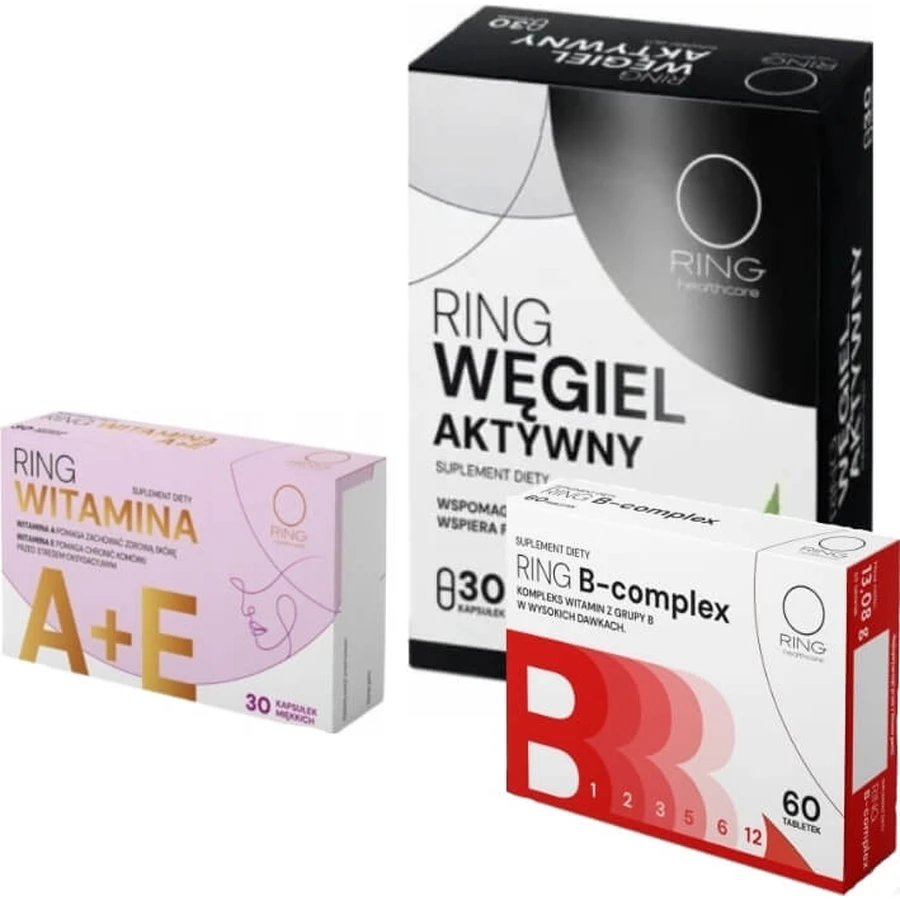 Ring Activated Carbon + Vitamin A + E + Vitamin B-Complex ...