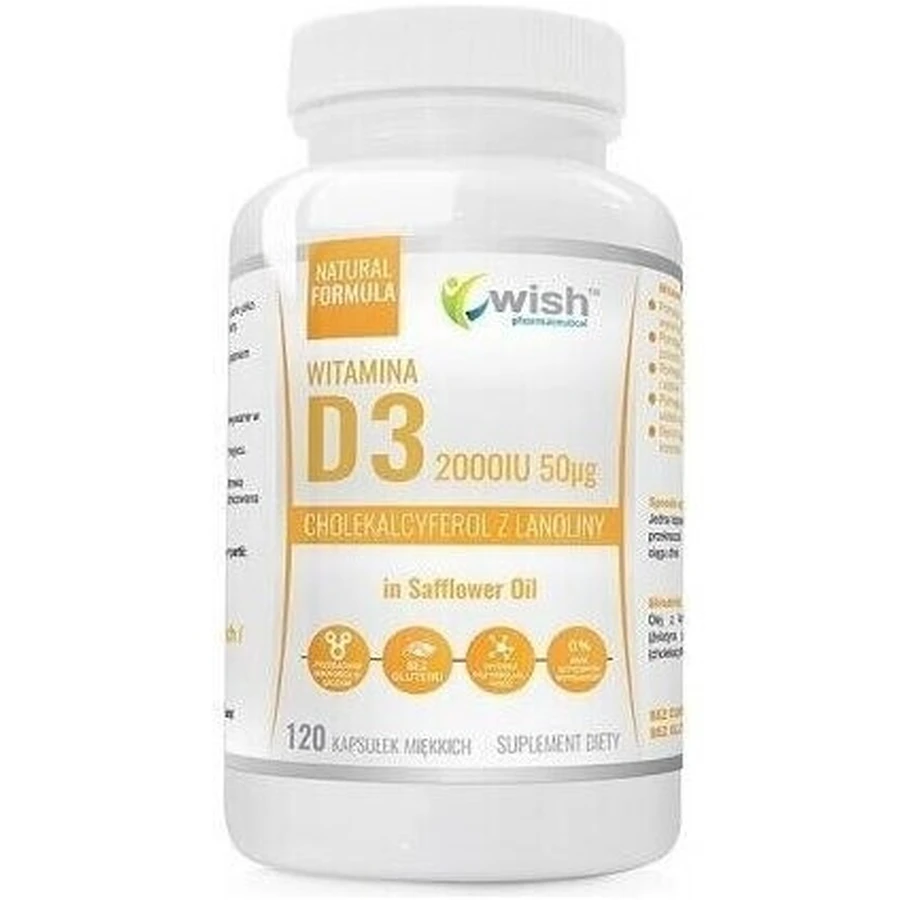 Wish Vitamine D3 2000IU 120 capsules.