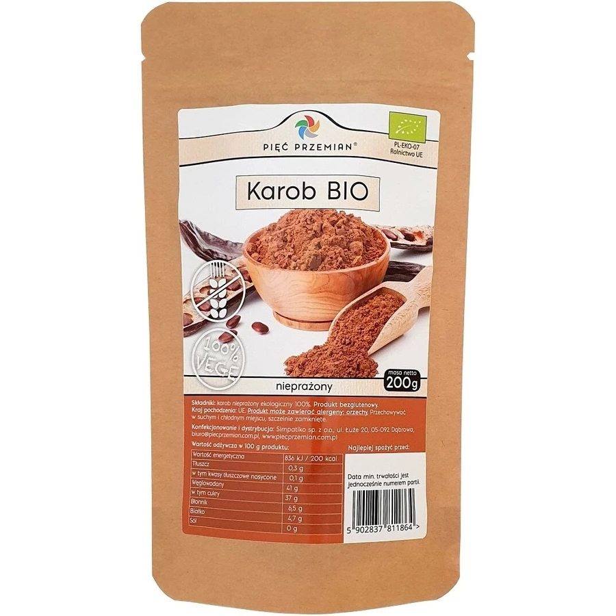 Five Transformations Carob Unroasted BIO 200 g