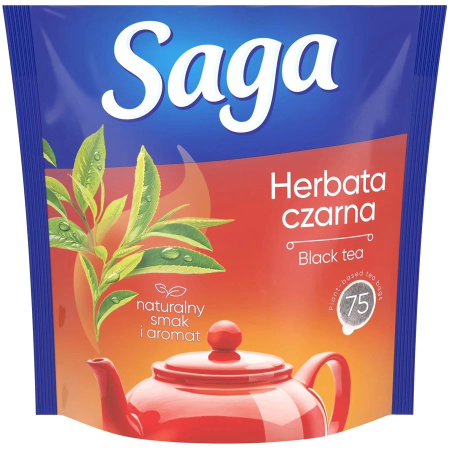 Saga Schwarzer Schwarztee 75 Portionsbeutel