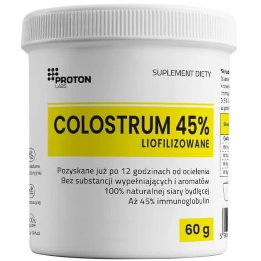 Proton Labs Colostrum 45% liofilizat 60g (Expiră la ...