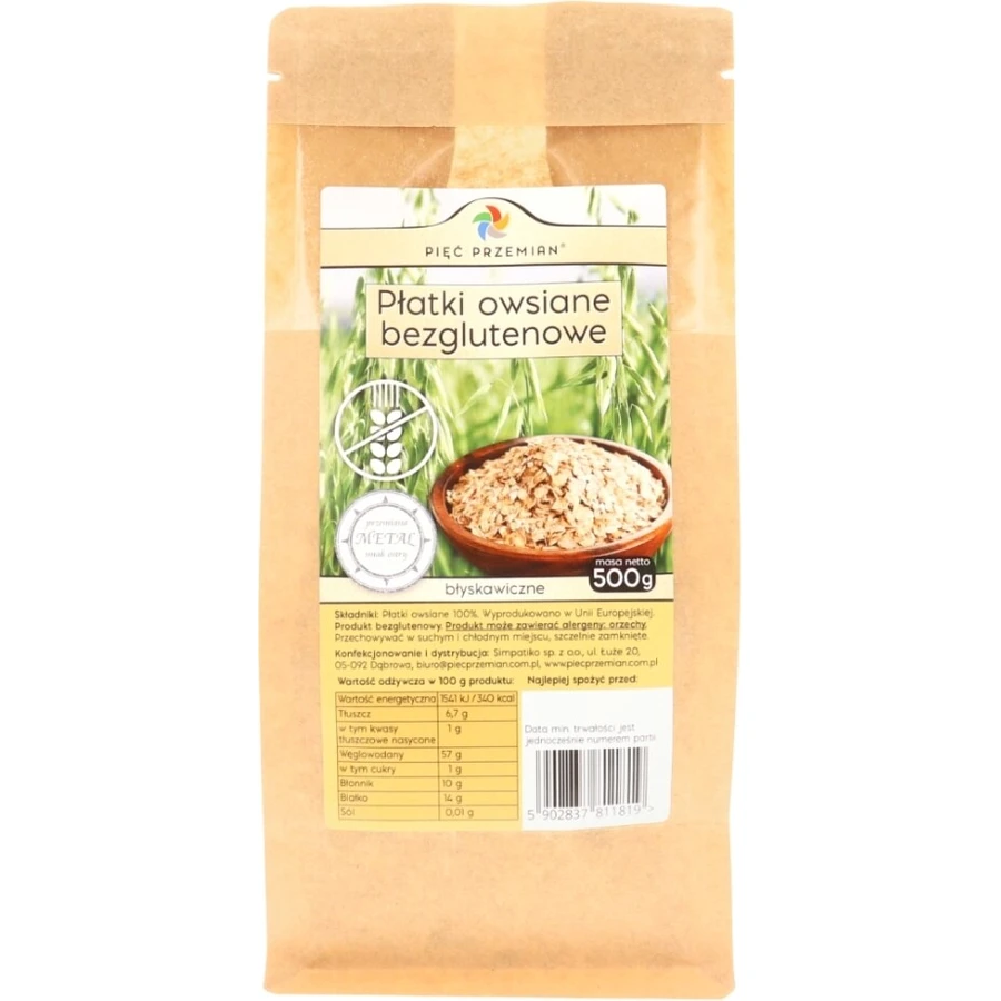 Five Transformations Glutenfreie Instant-Haferflocken 500 g
