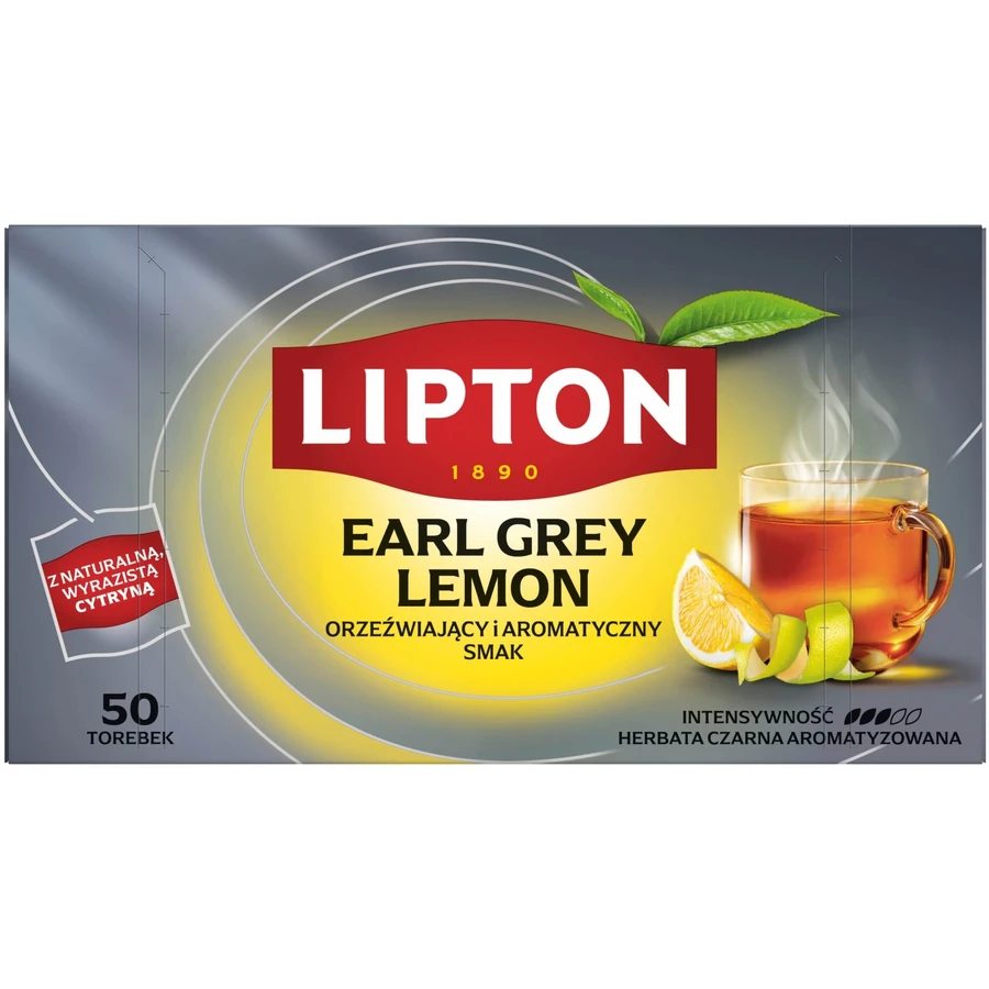 Lipton EARL GREY LEMON thé noir 50 sachets