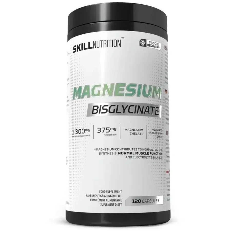 Skill Nutrition Bisglycinate de magnésium 120 gélules.