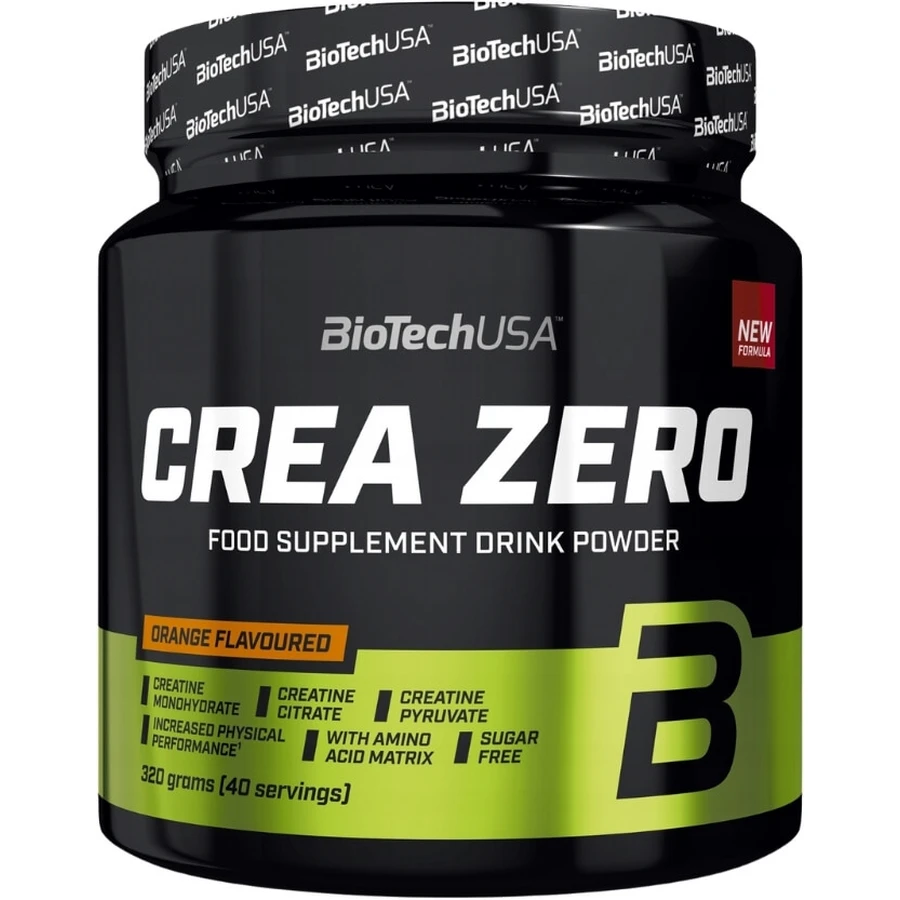 BioTech USA Crea Zero creatine met sinaasappelsmaak 320 g