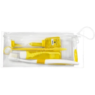 Feelo gelbes kieferorthopädisches Set in einer Kosmetiktasche