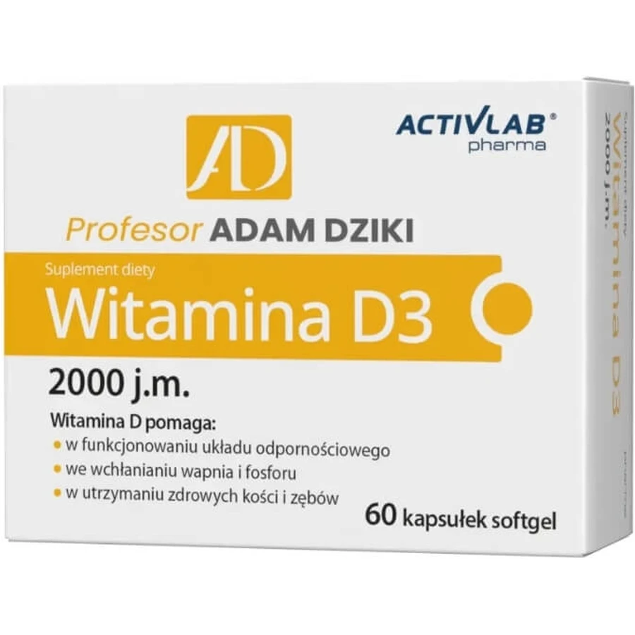 ActivLab Pharma Professor Adam Dzik Vitamin D3 2000 IU. 60 ...