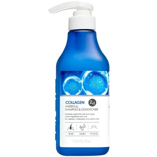 Farmstay Collagen Shampoo and Conditioner 2-in-1 530 ml.