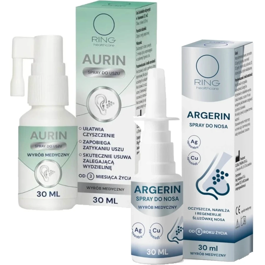 Anillo Aurin Spray Oído 30 ml + Anillo Argerin Spray Nasal ...