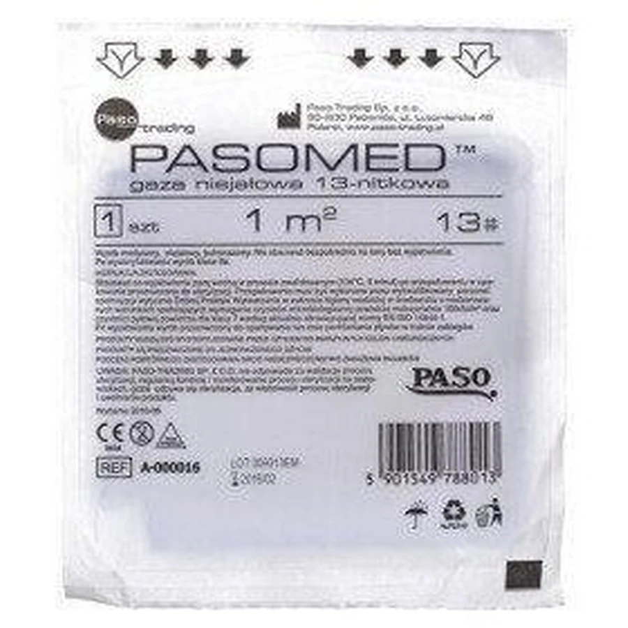 PASOMED gasa apósito no estéril 13 hilos 1 m2 1 pieza