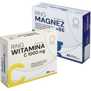 Anneau Vitamine C 1000 mg 30 gélules + Anneau Magnésium + B6 60 ...