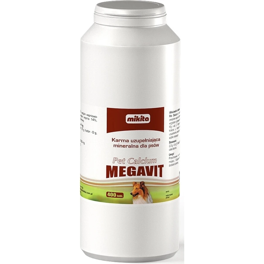 MIKITA PET CALCIUM MEGAVIT 400 TABLETS