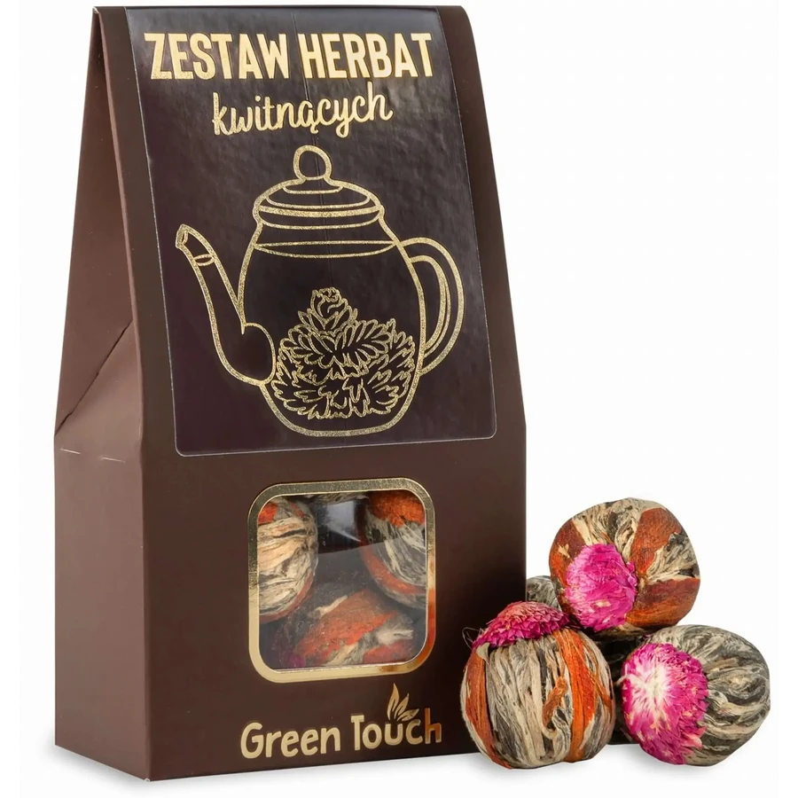 Green Touch Set of Flowering Teas in Decorative Box 5 ...