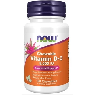 Now Foods Vitamina D3 5000IU 120 pastillas para chupar