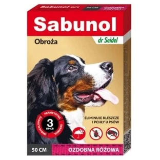 Sabunol GPI collar antipulgas 50 cm rosa decorativo