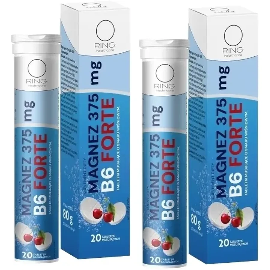 Ring Magnesium 375 mg B6 Forte 20 effervescent tablets Multi-pack ...