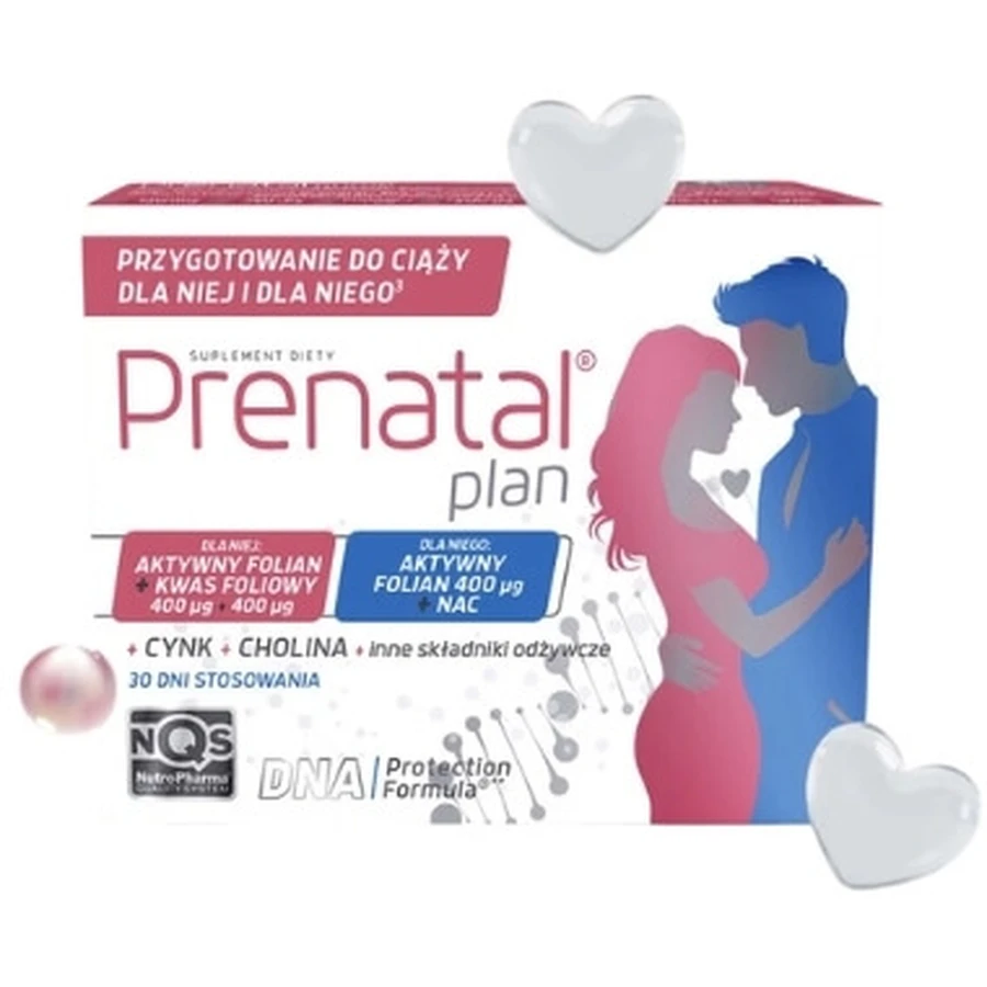 Prenataal Plan set 30 capsules + 30 capsules.