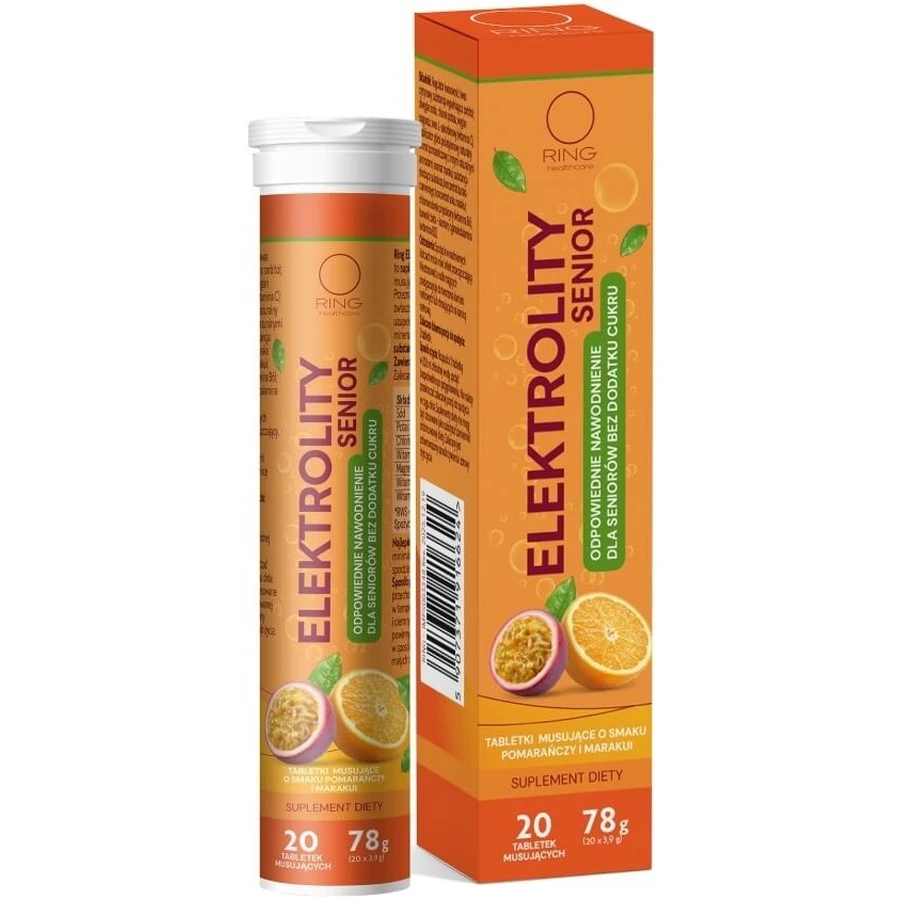 Ring Electrolytes Senior orange-maracuja 20 comprimés ...