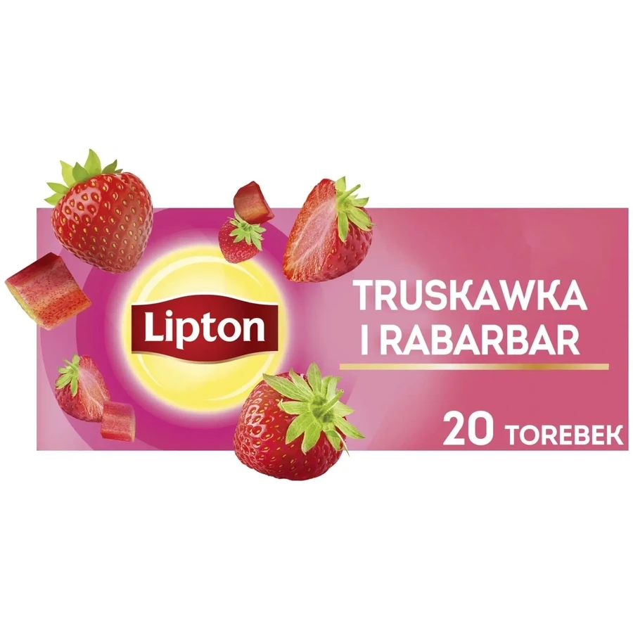 Lipton Aardbei Rabarber vruchtenthee 20 builtjes