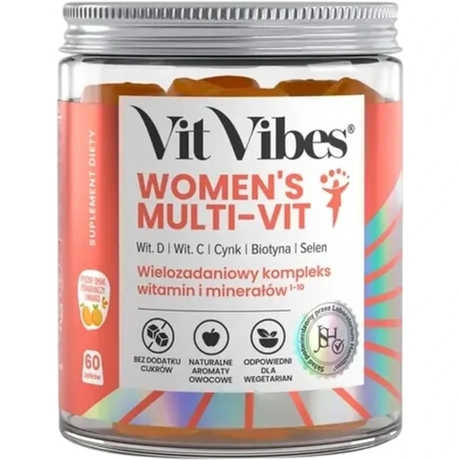 Vit Vibes Women's Multi-Vit jelly beans 60 pieces.